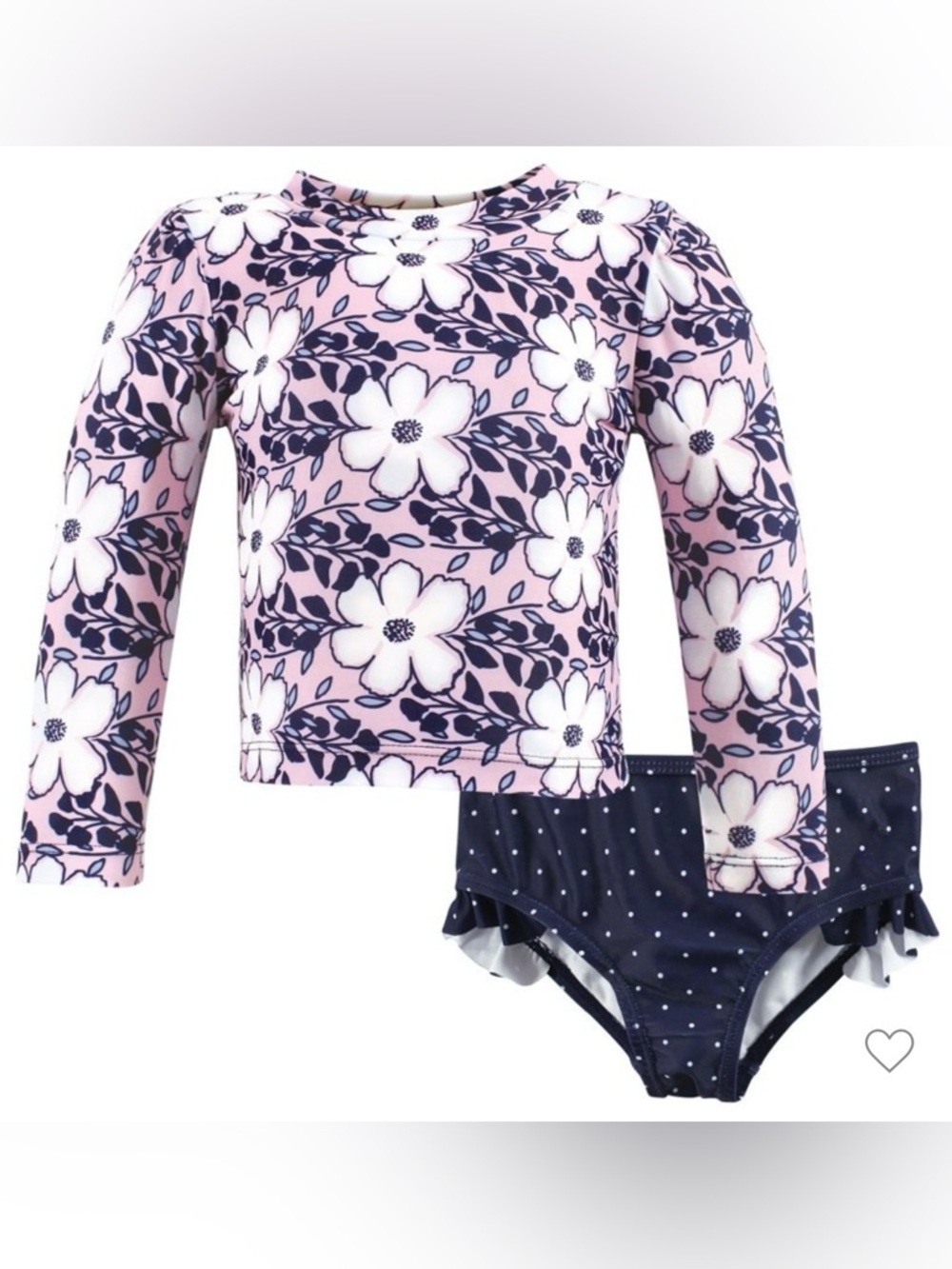 NWT - Hudson Baby Swim Rashguard Set - Leafy Cosmos